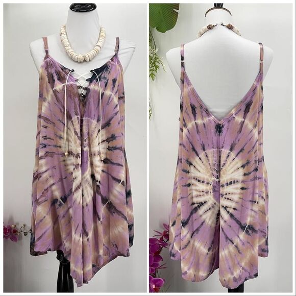 Beach Boho Romper Gypsy Overall Wide Leg The Kau wela Mini Romper - Picture 8 of 16